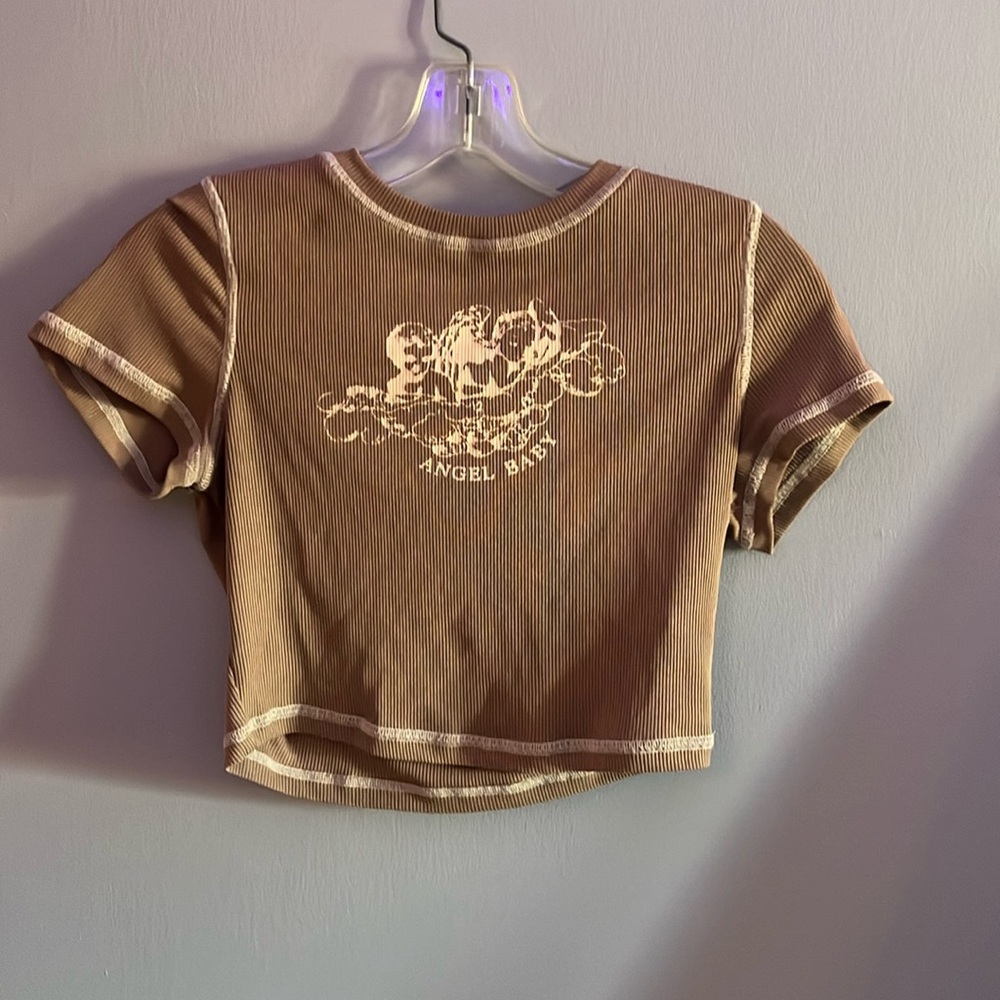 Beige Crop Top